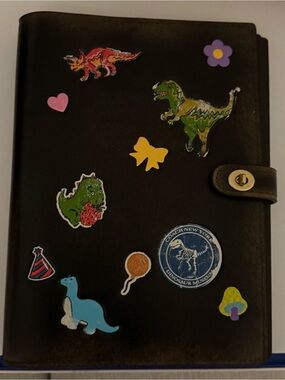 Coach Rexy 10th Birthday Notebook In Loved Leather With Sticker Print